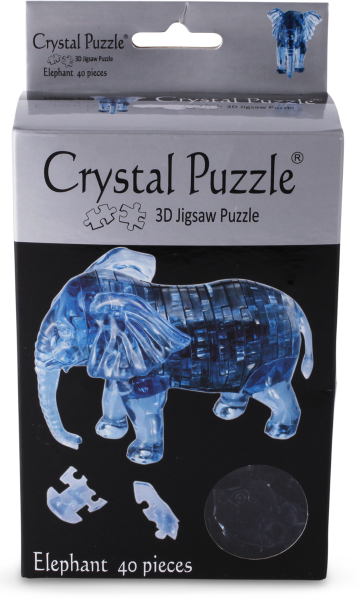 Puslespil - 3D Crystal Puzzle: Elephant, 40 brikker