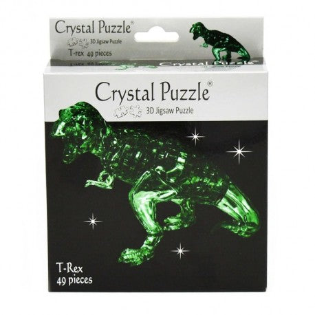 Puslespil - 3D Crystal Puzzle: T-Rex (grøn), 49 brikker