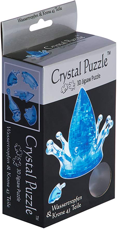 Puslespil - 3D Crystal Puzzle: Water Crown, 43 stykker