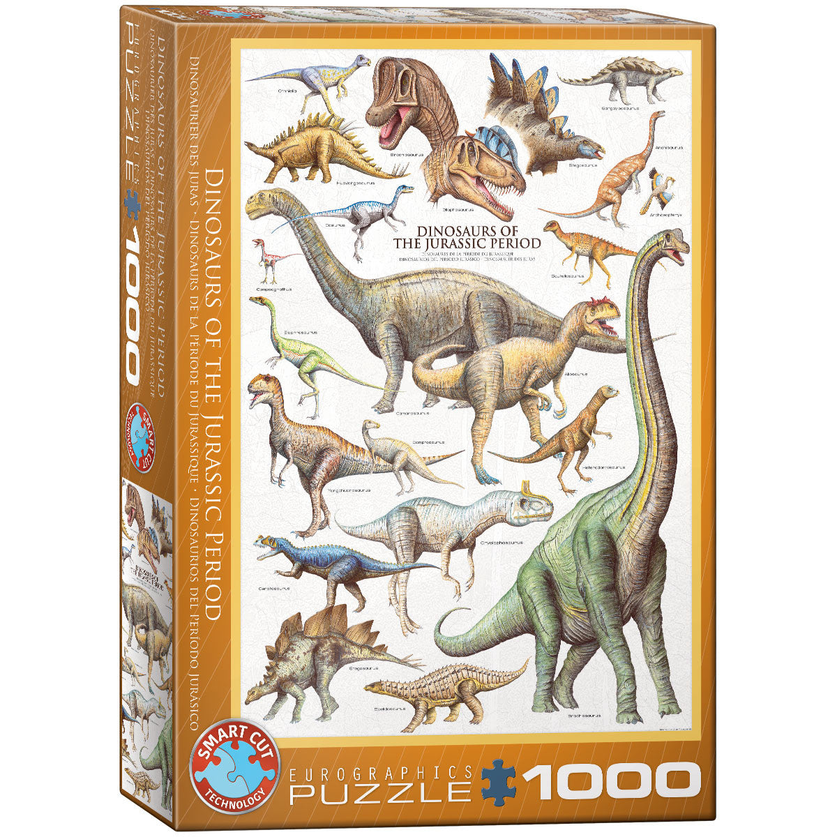 Puslespil - Dinosaurer fra juratiden, 1000 brikker