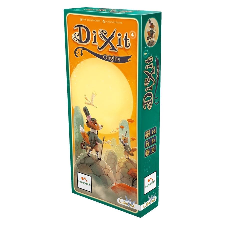 Dixit 4 Origins, udvidelse, spil, kortspil, brætspil
