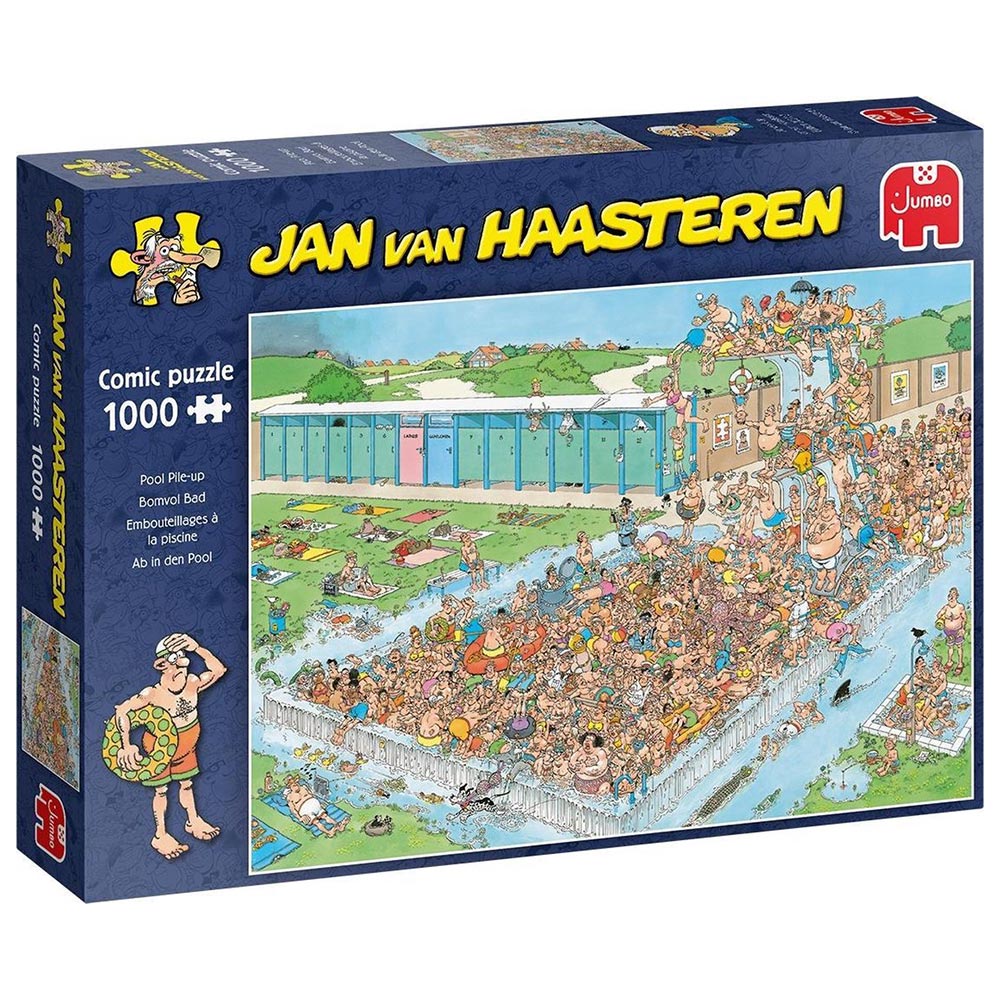 Puslespil -  Jan van Haasteren - Pool Pile-Up, 1000 brikker 8710126200391