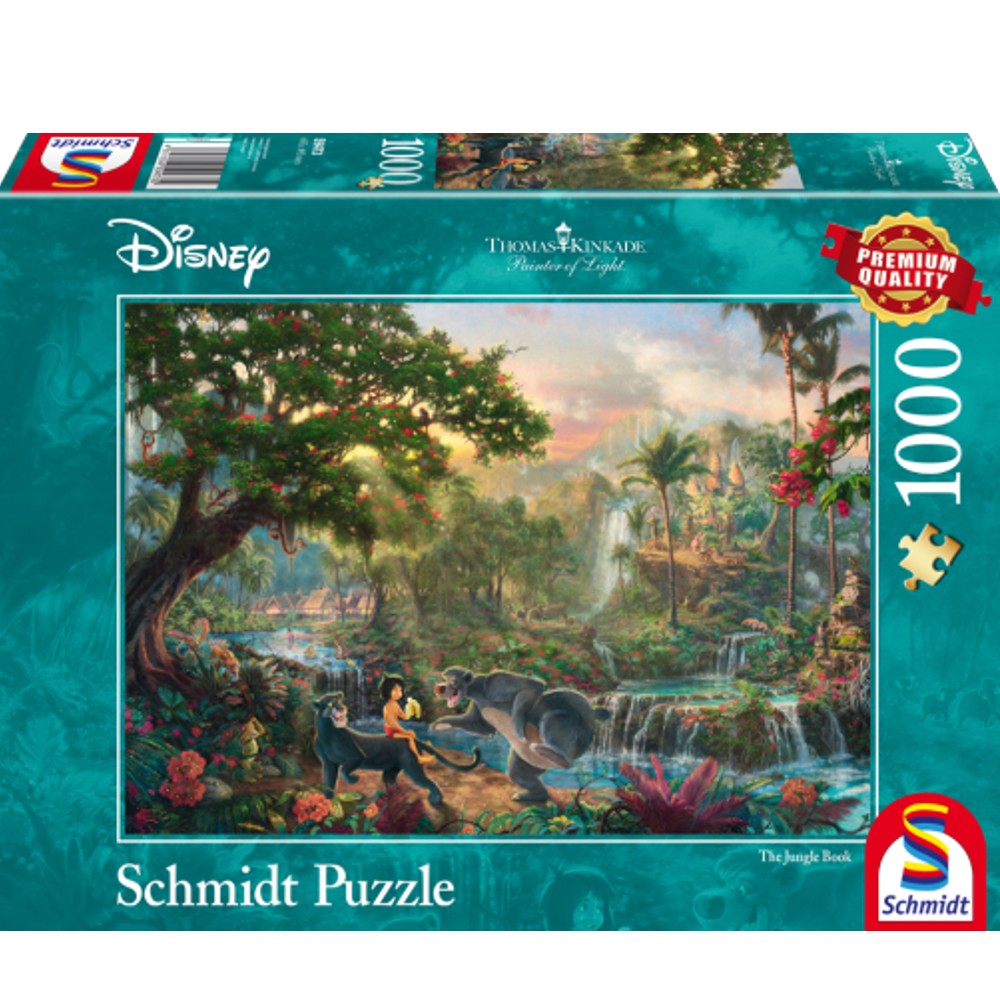 Puslespil - Thomas Kinkade: Disney Junglebogen, 1000 brikker