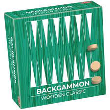 Backgammon - Rejseudgave i træ - 16 cm