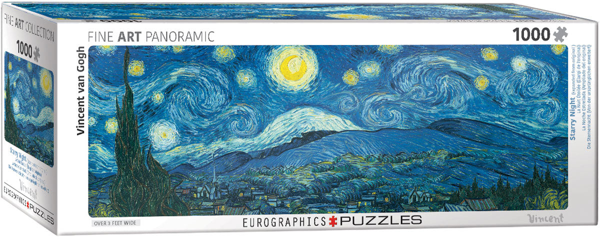 Puslespil - Starry Night (Panorama), 1000 brikker