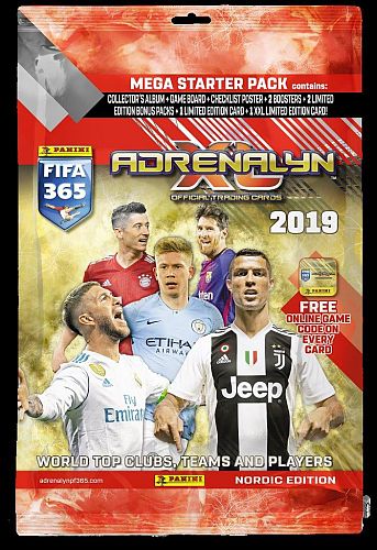 Fodboldkort Adrenalin Fifa XL 365 18/19 Startersæt Nordic Edition