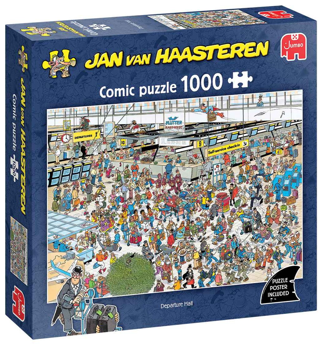 Puslespil - Jan Van Haasteren: Afgangsterminal, 1000 Brikker