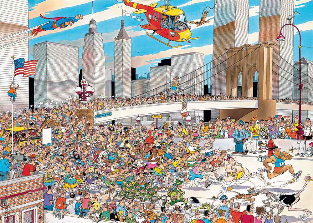 Puslespil - Jan Van Haasteren: New York Marathon, 1000 Brikker