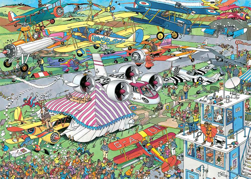 Puslespil - Jan Van Haasteren: Flyveshow, 1000 Brikker