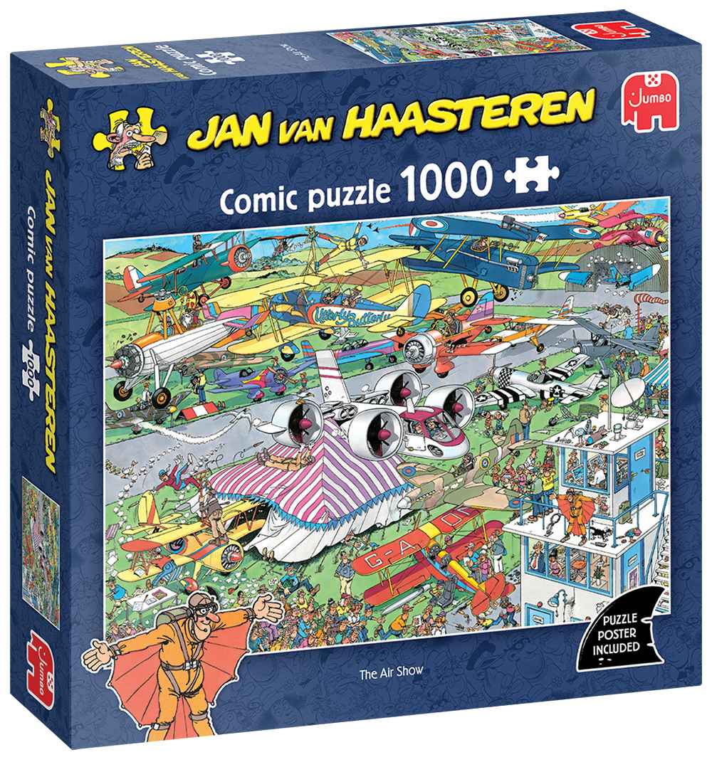 Puslespil - Jan Van Haasteren: Flyveshow, 1000 Brikker