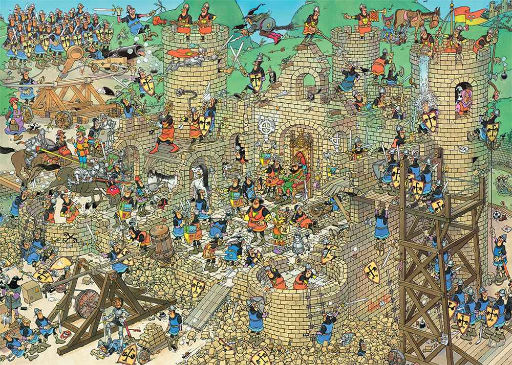 Puslespil - Jan Van Haasteren: Borgkonflikt, 1000 Brikker