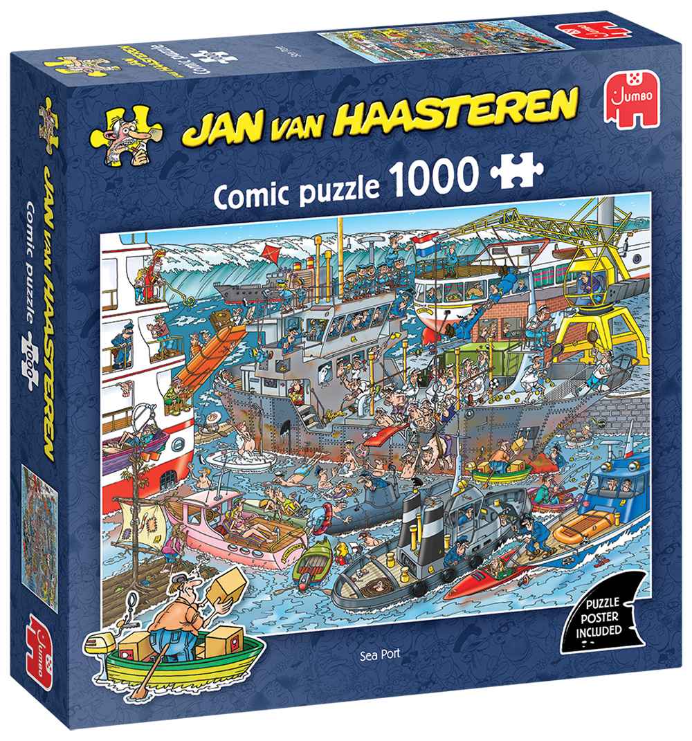 Puslespil - Jan Van Haasteren: Havnen, 1000 Brikker