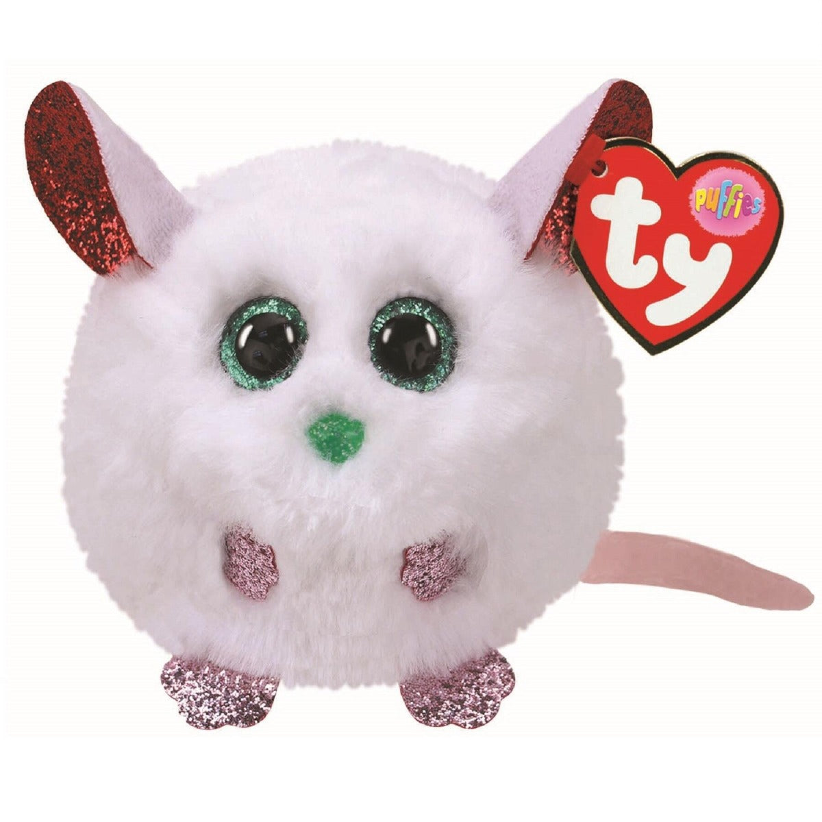 TY Puffies BRIE - christmas mouse puf