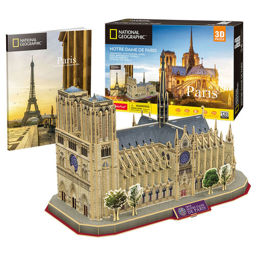 3D Puslespil - Notre-Dame de Paris, 128 brikker