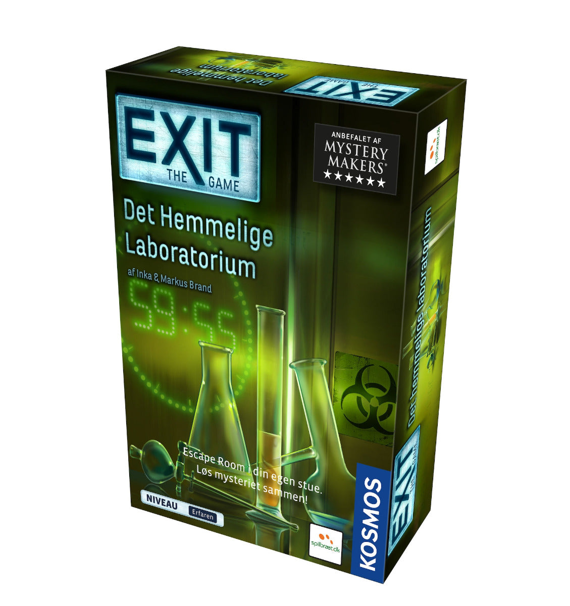 Exit The Game, Det Hemmelige Laboratorium, coop, escape game, escape room, kosmos, spilbræt.dk, 