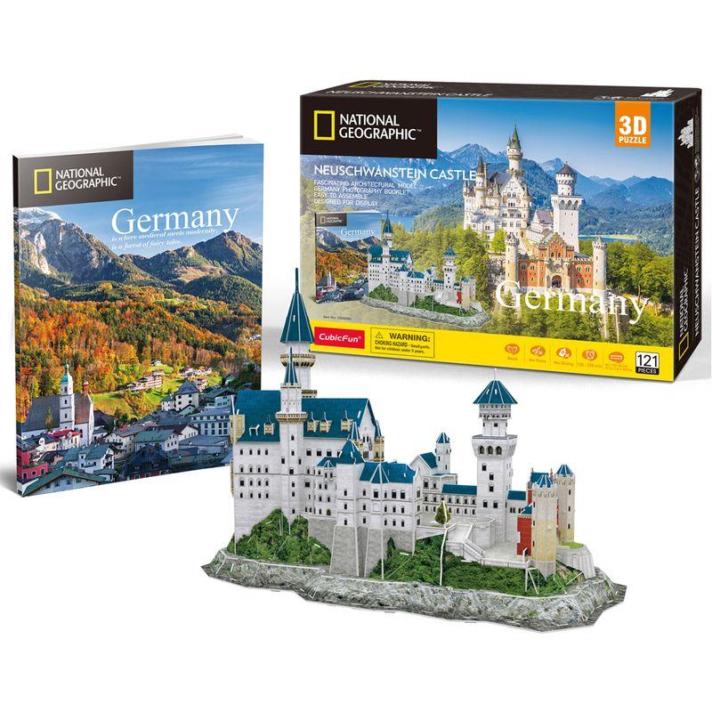 3D Puslespil - Neushwanstein Castle, Germany, 121 brikker