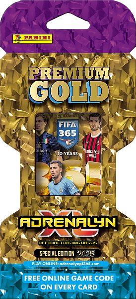 Fodboldkort: Panini FIFA 365 Adrenalyn XL 2025: Premium Gold blisterpakke