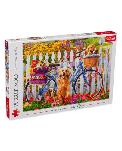Puslespil - Hunde på Cykeltur, 500 brikker
