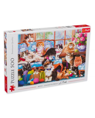 Puslespil - Katte Familie, 500 brikker