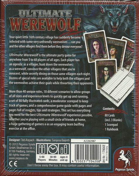 Ultimate Werewolf - På Engelsk; Selskabsspil; Social Deduction