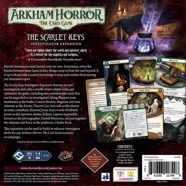 Arkham Horror: The Card Game - Scarlet Keys Investigation exp.