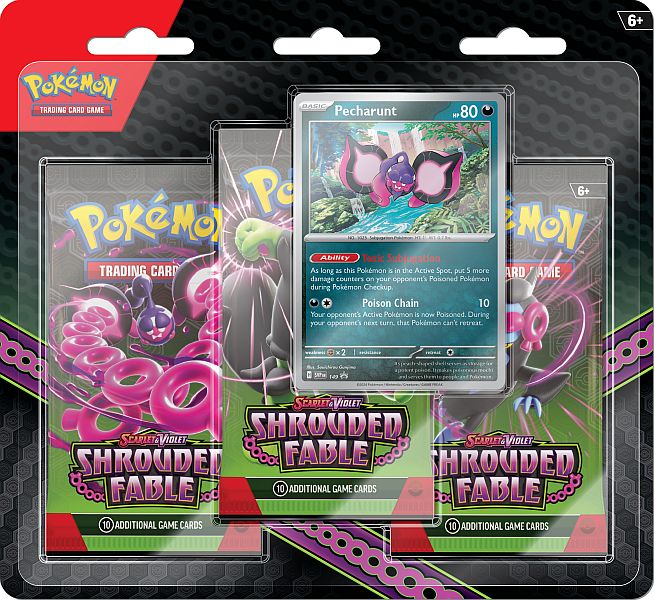 Pokémon - SV6.5: Shrouded Fable - 3-Pack Blister (Pecharunt)