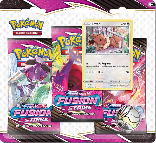 Pokémon Sword & Shield 8: Fusion Strike Blister 3-Pack - Eevee