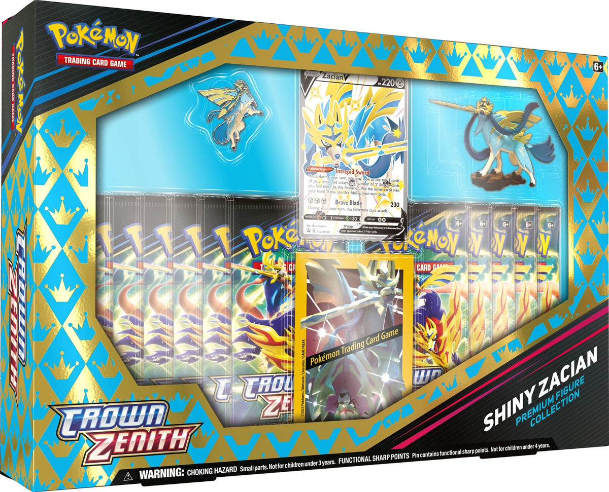 Pokémon Sword & Shield 12.5: Crown Zenith - Shiny Zacian V Premium Figure Collection
