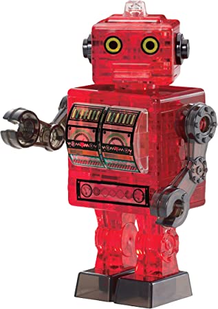 Puslespil - 3D Crystal Puzzle: Rød Robot, 39 brikker
