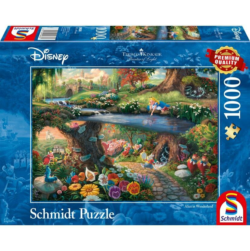 Puslespil - Thomas Kinkade: Disneys Alice i Eventyrland, 1000 brikker