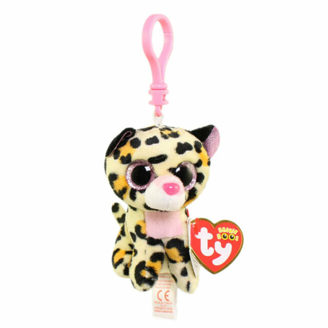 TY Beanie Boos LIVVIE - brown/pink leopard clip