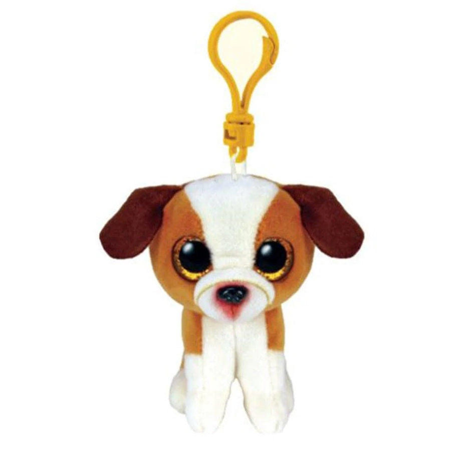TY Beanie Boos HUGO - brown/white dog clip