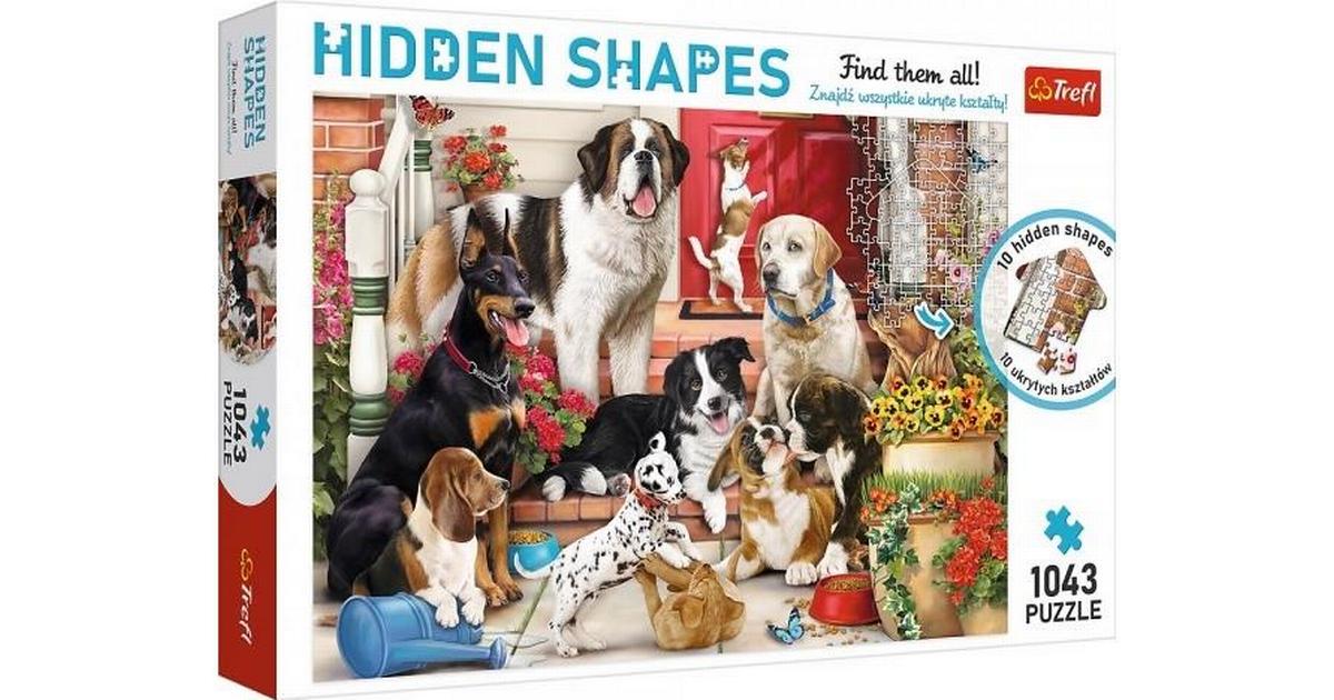 Puslespil - Hidden shapes: hunde, 1043 brikker