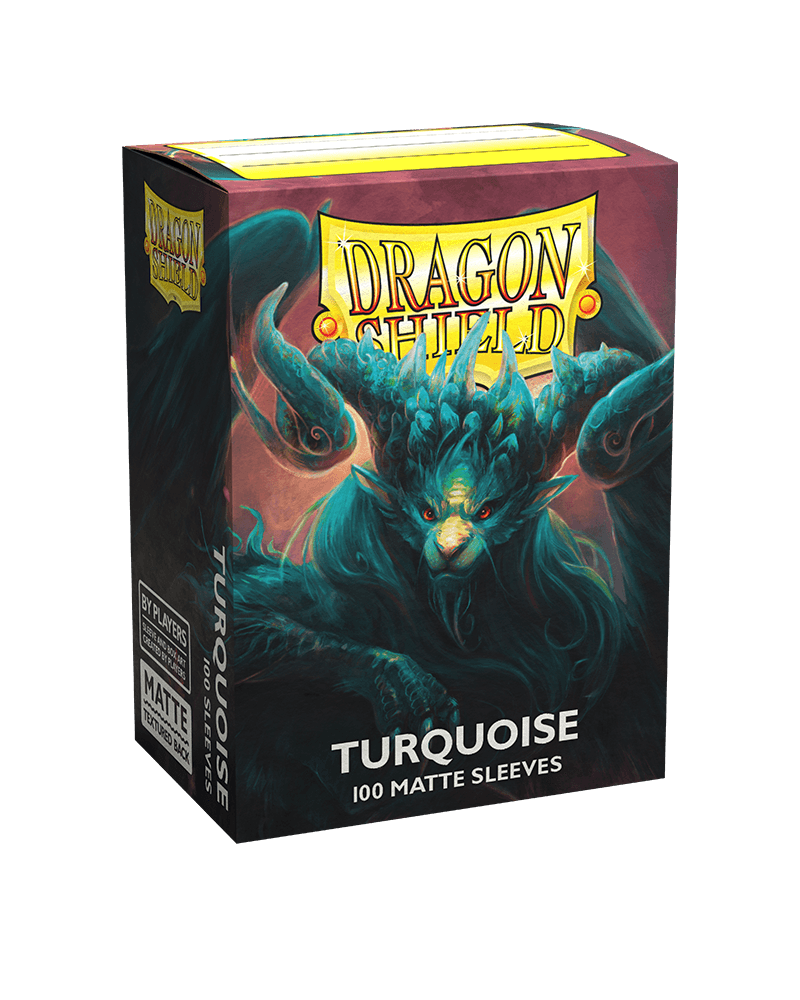 Sleeves - Dragon Shield: 100 stk. Standard Matte, Turquoise