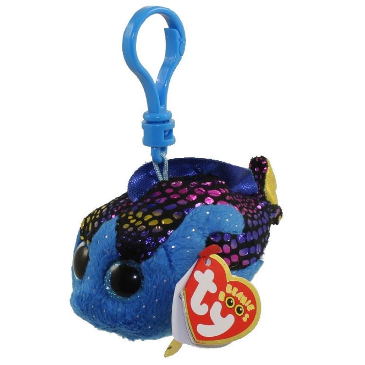 TY Beanie Boos AQUA - blue fish clip