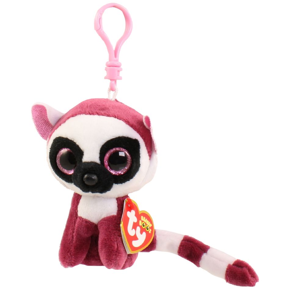 TY Beanie Boos LEEANN - pink lemur clip