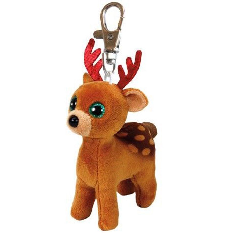 TY Beanie Boos TINSEL - brown reindeer xmas clip