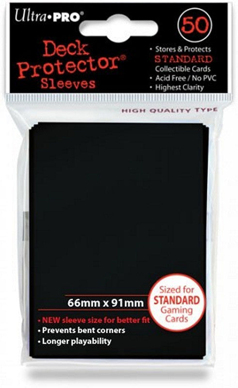 Sleeves - UltraPro: 50 stk. Standard, sort