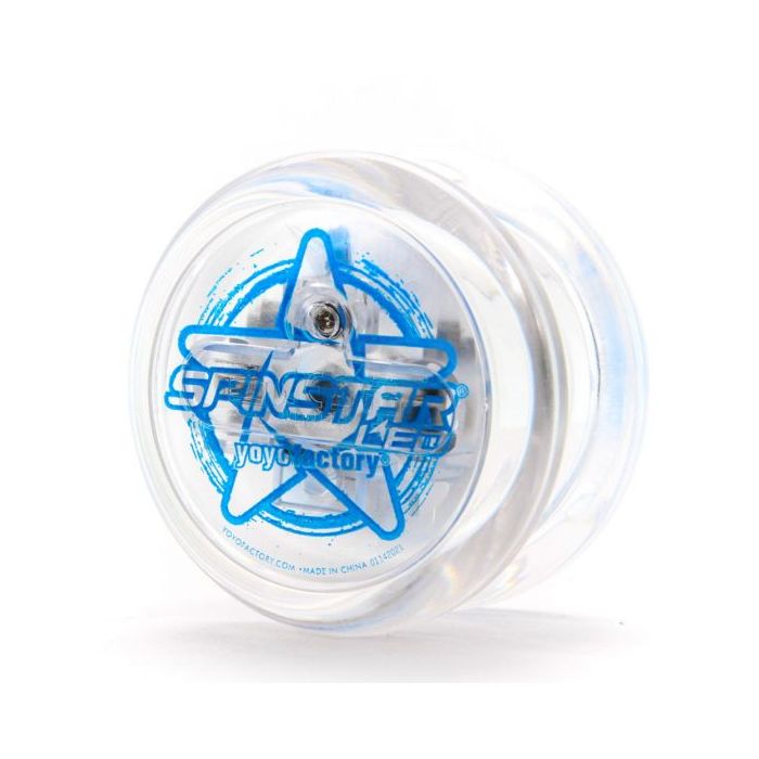 Yoyo: Spinstar - Klar med blå LED